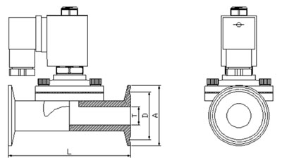 衛(wèi)生級(jí)電磁閥尺寸圖